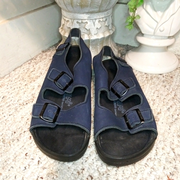 Birkenstock Tatami Nebraska Navy Nubuck, Slingback Sandal-Men's Size 15 Narrow - Picture 2 of 9